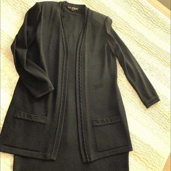 St. John Knit Dress and Cardigan - Picture 1 of 5